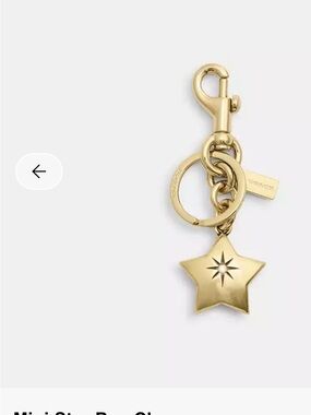 Coach Gold Star Key & Bag Charm